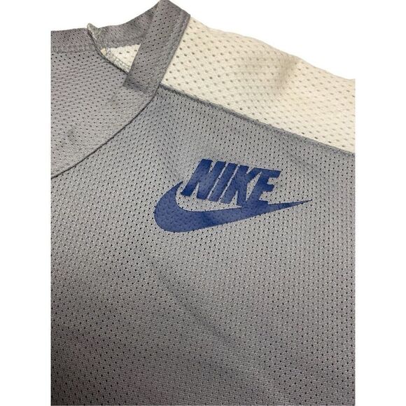 Nike Athletic ‎ Mesh Tee Shirt Mens XL Gray & White Pullover Short Sleeve - Picture 3 of 5